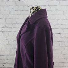 Load image into Gallery viewer, St. John's Bay Size Large Double Breasted Purple Pea Coat