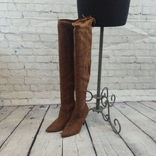Load image into Gallery viewer, Aldo Size 9 Asteille Over-the-Knee Suede Boots - Cognac