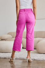 Load image into Gallery viewer, Jeans/Pants - RFM Crop Chloe High Waist Raw Hem Jeans - Pink Rouge