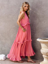 Load image into Gallery viewer, Dress - BBPro Ruffled Tiered Maxi Dress with Pockets