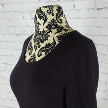 Load image into Gallery viewer, New York & Company Size Medium Black Belted Sweater Dress