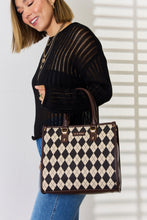 Load image into Gallery viewer, Bag - David Jones Argyle Pattern PU Leather Handbag