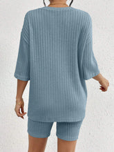 Load image into Gallery viewer, Set- BBPro Ribbed Round Neck Shorts Set