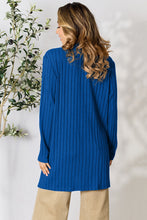 Load image into Gallery viewer, Top - Basic Bae Ribbed Open Front Cardigan with Pockets - 5 Color Options