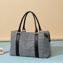 Load image into Gallery viewer, Bags - Houndstooth Canvas Travel Bag