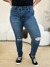 Load image into Gallery viewer, Jeans/Pants - Judy Blue Mid-Waist Distressed Slim Jeans