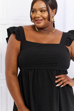 Load image into Gallery viewer, Dress - Culture Code Ruffle Sleeve Dress - Black