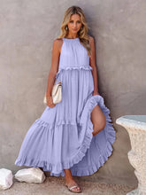 Load image into Gallery viewer, Dress - BBPro Ruffled Tiered Maxi Dress with Pockets