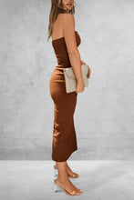 Load image into Gallery viewer, Dress - BBPro Slit Tube Midi Dress - 4 Color Options
