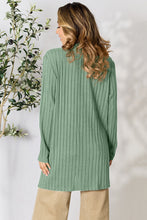 Load image into Gallery viewer, Top - Basic Bae Ribbed Open Front Cardigan with Pockets - 5 Color Options