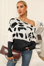 Load image into Gallery viewer, Top - Two-Tone Boat Neck Sweater - 3 Color Options