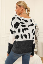 Load image into Gallery viewer, Top - Two-Tone Boat Neck Sweater - 3 Color Options