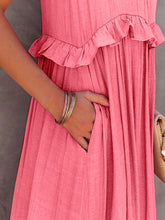 Load image into Gallery viewer, Dress - BBPro Ruffled Tiered Maxi Dress with Pockets