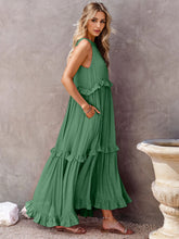 Load image into Gallery viewer, Dress - BBPro Ruffled Tiered Maxi Dress with Pockets