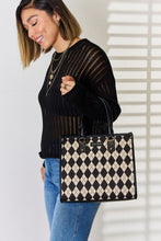 Load image into Gallery viewer, Bag - David Jones Argyle Pattern PU Leather Handbag
