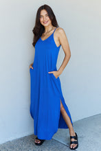Load image into Gallery viewer, Dress - Ninexis Good Energy Side Slit Maxi Dress - Royal Blue