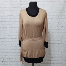 Load image into Gallery viewer, New York and Company Size Large Belted Tunic Sweater