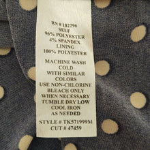 Load image into Gallery viewer, Connected Apparel Size 10 Navy Blue Polka Dot Wrap Dress