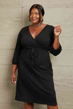 Load image into Gallery viewer, Dress - Culture Code V-neck Black Dress