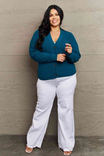 Load image into Gallery viewer, Top - Button Down Cardigan in Teal