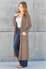 Load image into Gallery viewer, Top - Open Front Long Sleeve Maxi Cardigan - 5 Color Options
