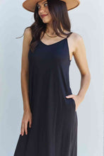 Load image into Gallery viewer, Dress - Ninexis Good Energy Side Slit Maxi Dress - Black