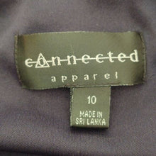 Load image into Gallery viewer, Connected Apparel Size 10 Navy Blue Polka Dot Wrap Dress