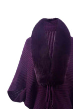 Load image into Gallery viewer, Top -Fringe Detail Long Sleeve Ribbed Poncho - 6 Color Options