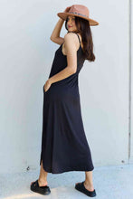 Load image into Gallery viewer, Dress - Ninexis Good Energy Side Slit Maxi Dress - Black