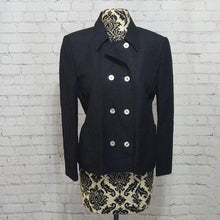 Load image into Gallery viewer, Giorgio Sant' Angelo Size 8 Black Linen Blazer