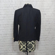 Load image into Gallery viewer, Giorgio Sant' Angelo Size 8 Black Linen Blazer
