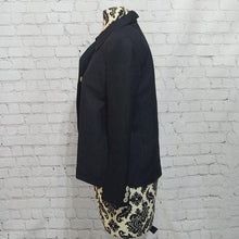 Load image into Gallery viewer, Giorgio Sant' Angelo Size 8 Black Linen Blazer