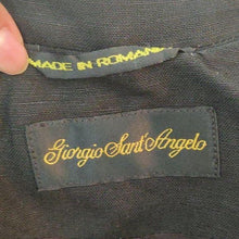 Load image into Gallery viewer, Giorgio Sant' Angelo Size 8 Black Linen Blazer