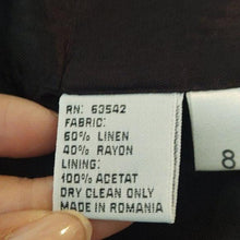Load image into Gallery viewer, Giorgio Sant' Angelo Size 8 Black Linen Blazer