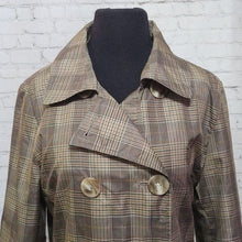 Load image into Gallery viewer, Weatherproof Size Medium Fully Lined Plaid Trench