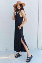 Load image into Gallery viewer, Dress - Ninexis Good Energy Side Slit Maxi Dress - Black