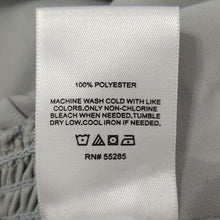 Load image into Gallery viewer, Express Solid Puff Sleeve Puritan Gray V-Neck Blouse- XL