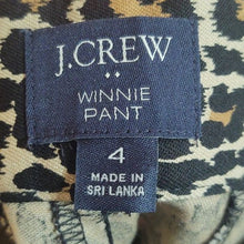 Load image into Gallery viewer, J. Crew Factory Size 4 Cheetah Print Winnie Cropped Pants