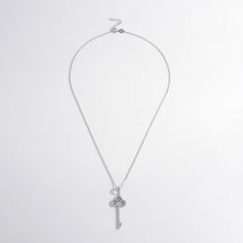 Load image into Gallery viewer, Jewelry - Sterling Silver Inlaid Zircon Key Shape Necklace
