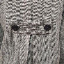 Load image into Gallery viewer, Banana Republic Black and White Herringbone Tweed Coat