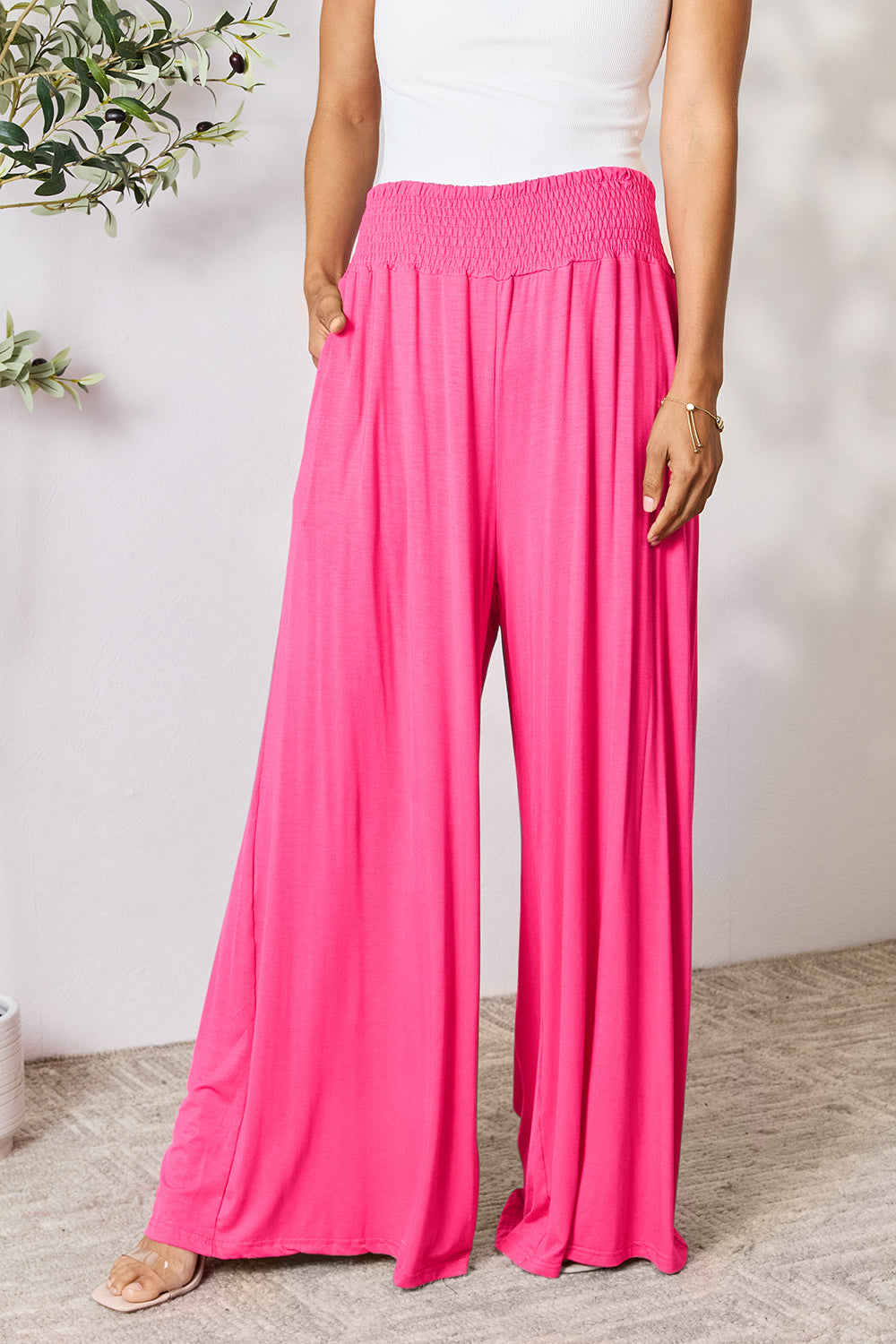 Jeans/Pants - Double Take Wide Waistband Leg Pants