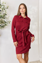 Load image into Gallery viewer, Dress - Culture Code  Long Sleeve Shirt Dress
