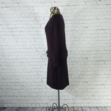 Load image into Gallery viewer, New York &amp; Company Size Medium Black Belted Sweater Dress
