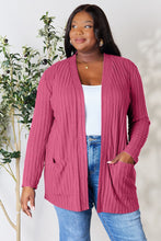 Load image into Gallery viewer, Top - Basic Bae Ribbed Open Front Cardigan with Pockets - 5 Color Options
