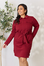 Load image into Gallery viewer, Dress - Culture Code  Long Sleeve Shirt Dress
