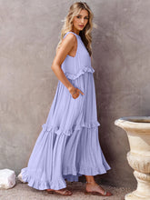 Load image into Gallery viewer, Dress - BBPro Ruffled Tiered Maxi Dress with Pockets
