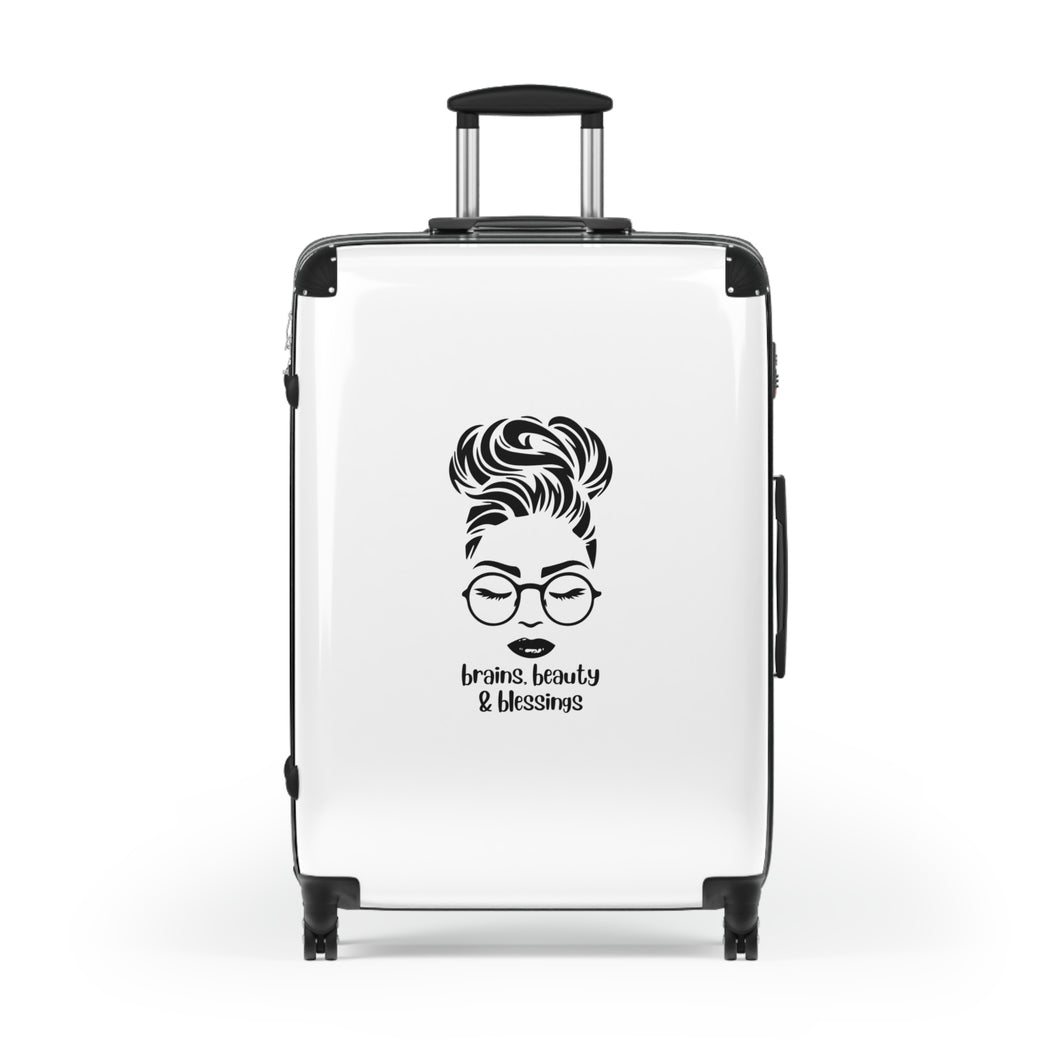 Brains, Beauty, and Blessings Luggage Set