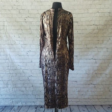 Load image into Gallery viewer, Size Large Mock Neck Reptile Print Dress with 2 Side Splits
