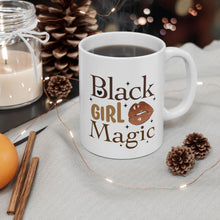 Load image into Gallery viewer, Black Girl Magic Mocha Ceramic Mug, (11oz, 15oz)
