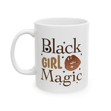 Load image into Gallery viewer, Black Girl Magic Mocha Ceramic Mug, (11oz, 15oz)
